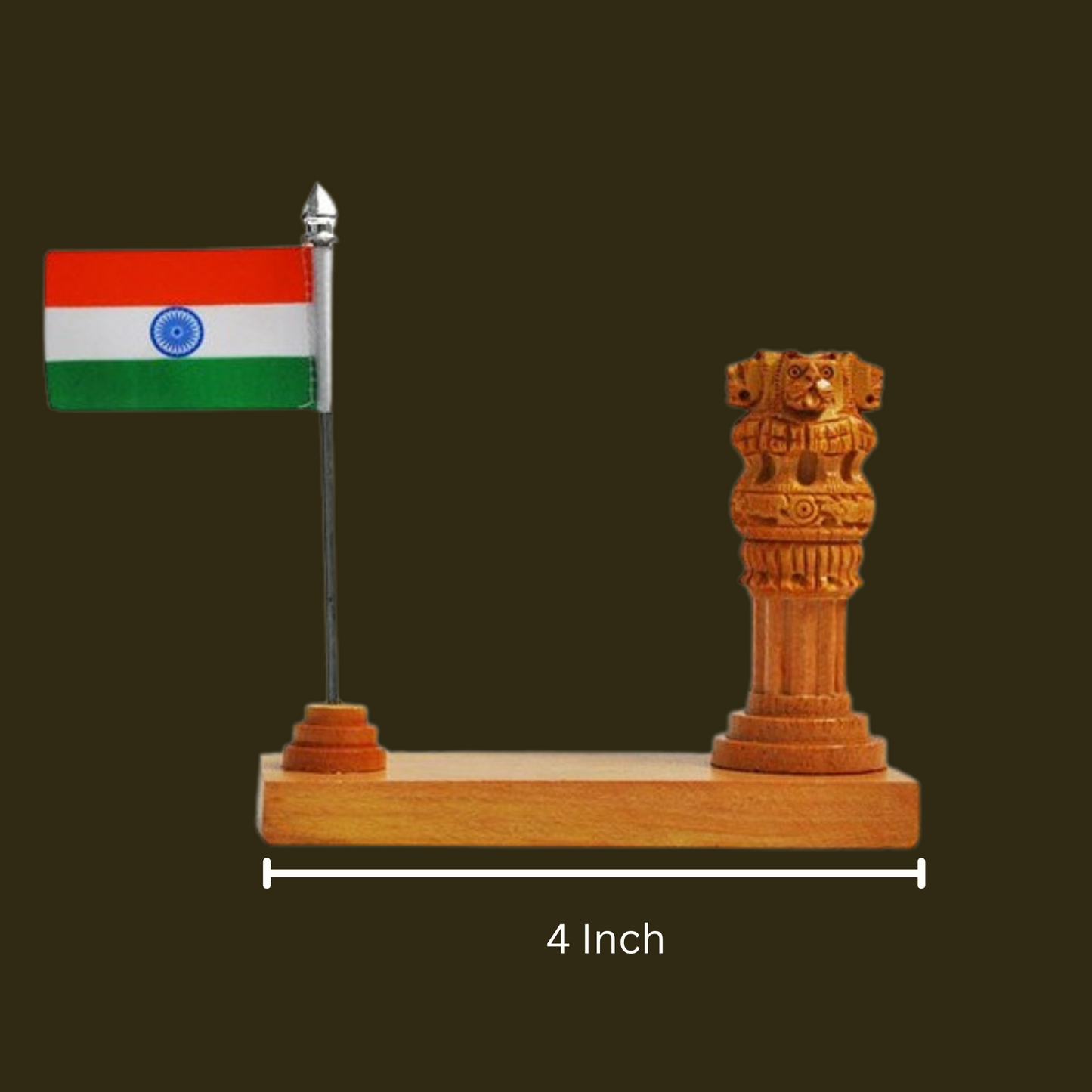 Wooden Ashoka Pillar And National Beautiful Flag set of 50 pc