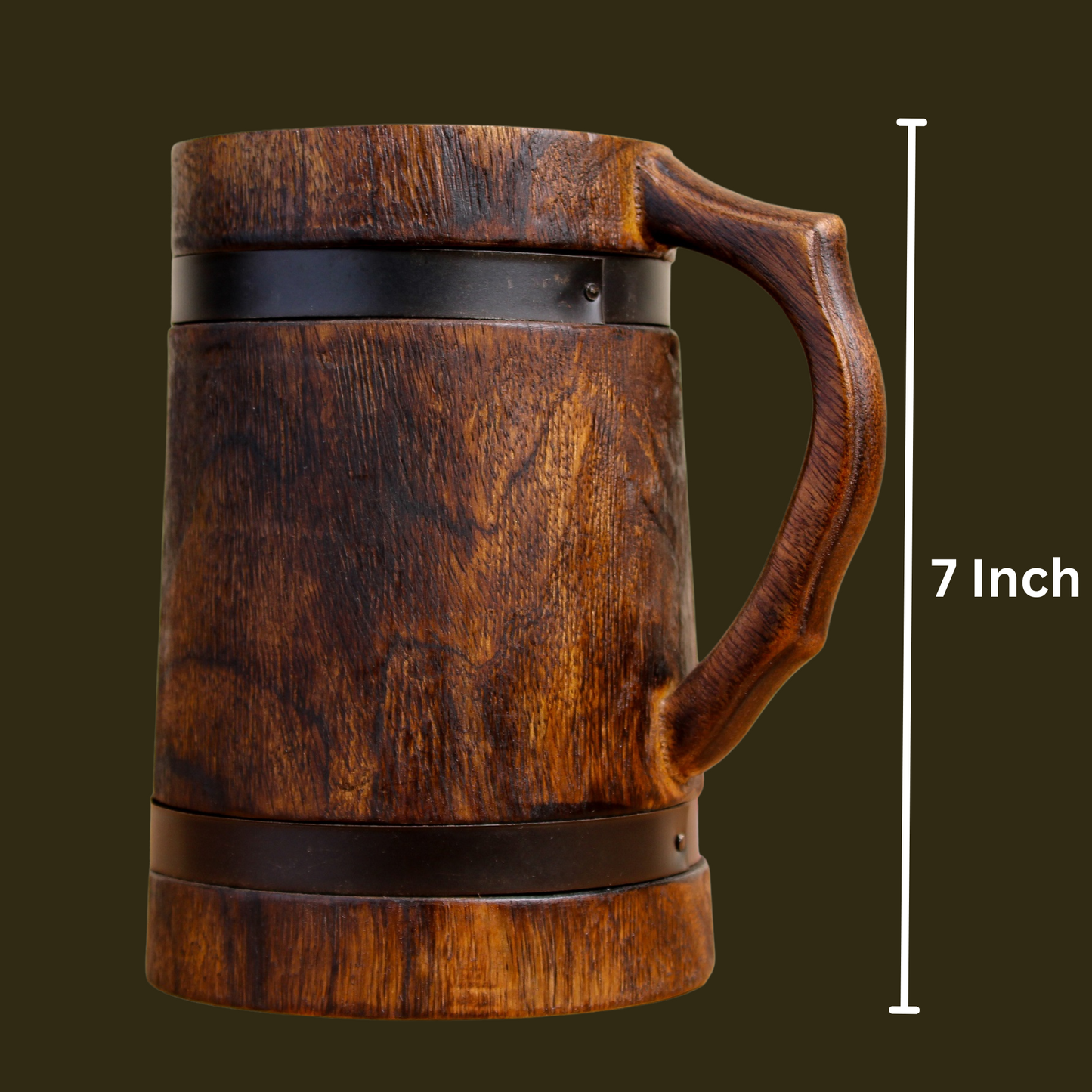 Wooden Beer Mug With Handle