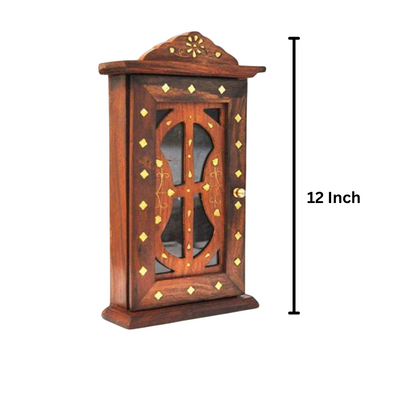Wooden Brass Key Holder Useful Showpiece
