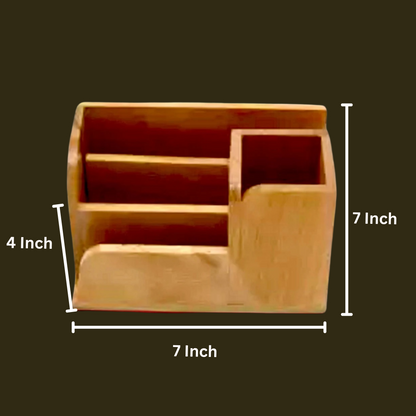 Wooden Desk Pen With Letter Holder Campartmen Set of 50