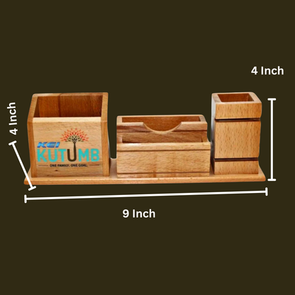 Wooden Desk Pen With Mobile Card Holder Set of 50