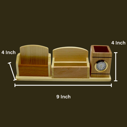 Wooden Desk Pen With Mobile Card Holder Set of 50