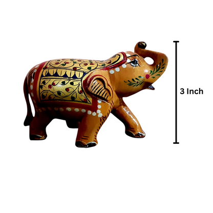 Wooden Elephant 2 inch pair