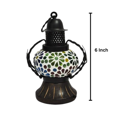 Wooden Lantern With Electric Chimney Hanging