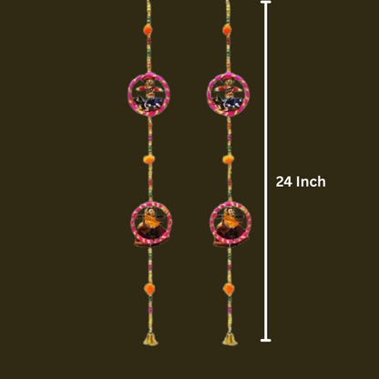 Wooden Puppets With Rings Hanging Door set of 2 pc