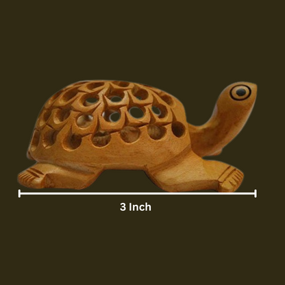 Wooden Tortoise Jali Antique Showpiece Set Of 5 Pcs