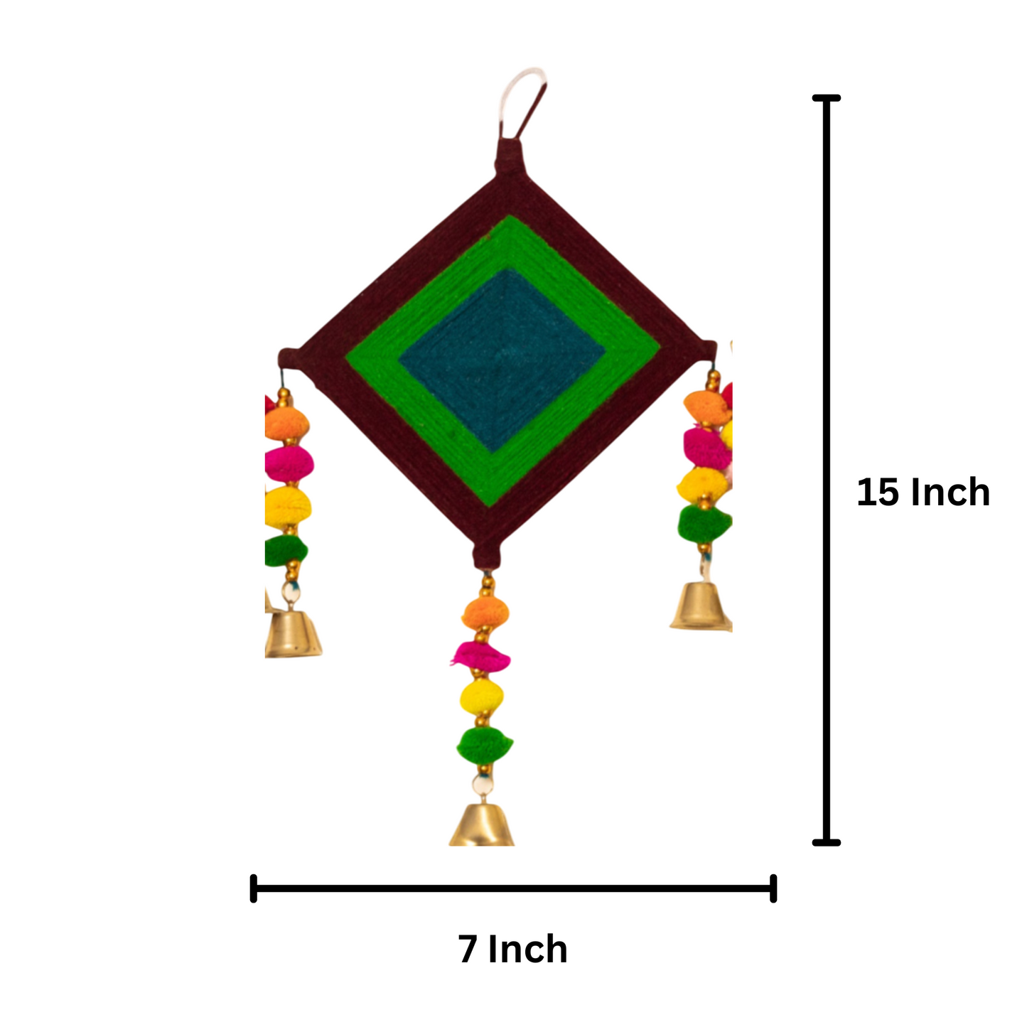 Woolen Kite Wall Pom Poms Hanging With Bells