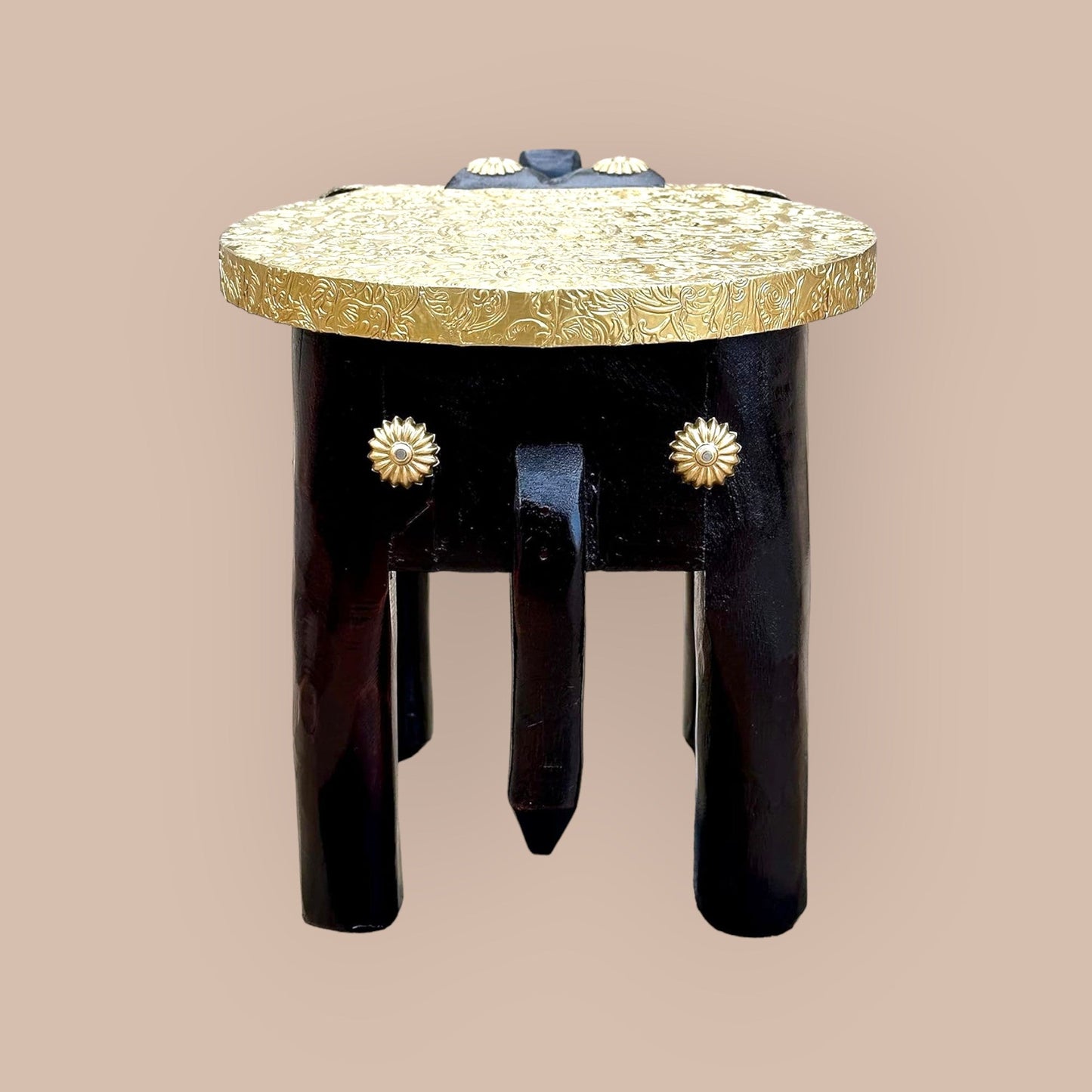 Wooden Elephant Stool Side Table For Gift