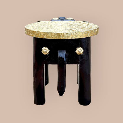 Wooden Elephant Stool Side Table For Gift