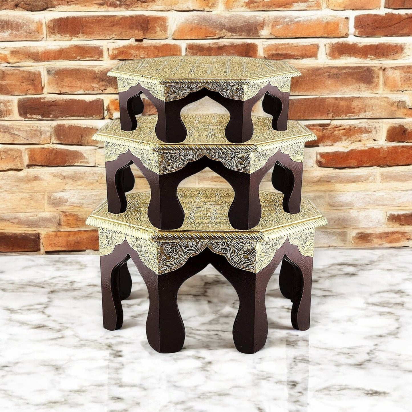 Wooden Handmade Bajoth Chowki