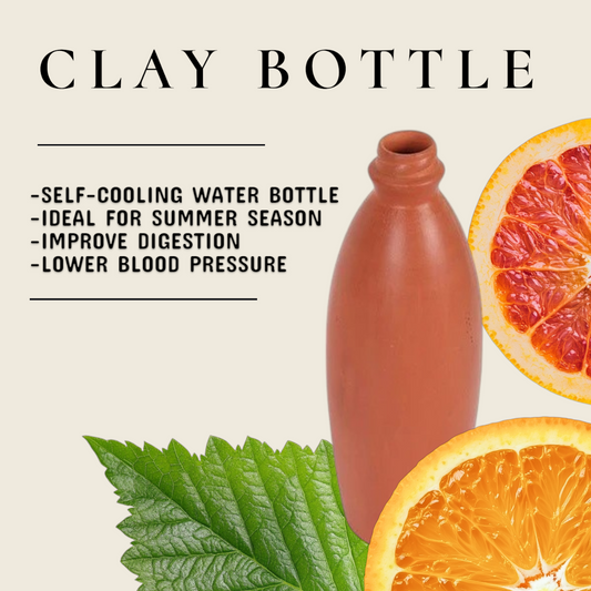 Beautiful Clay Water Bottle 1 Liter