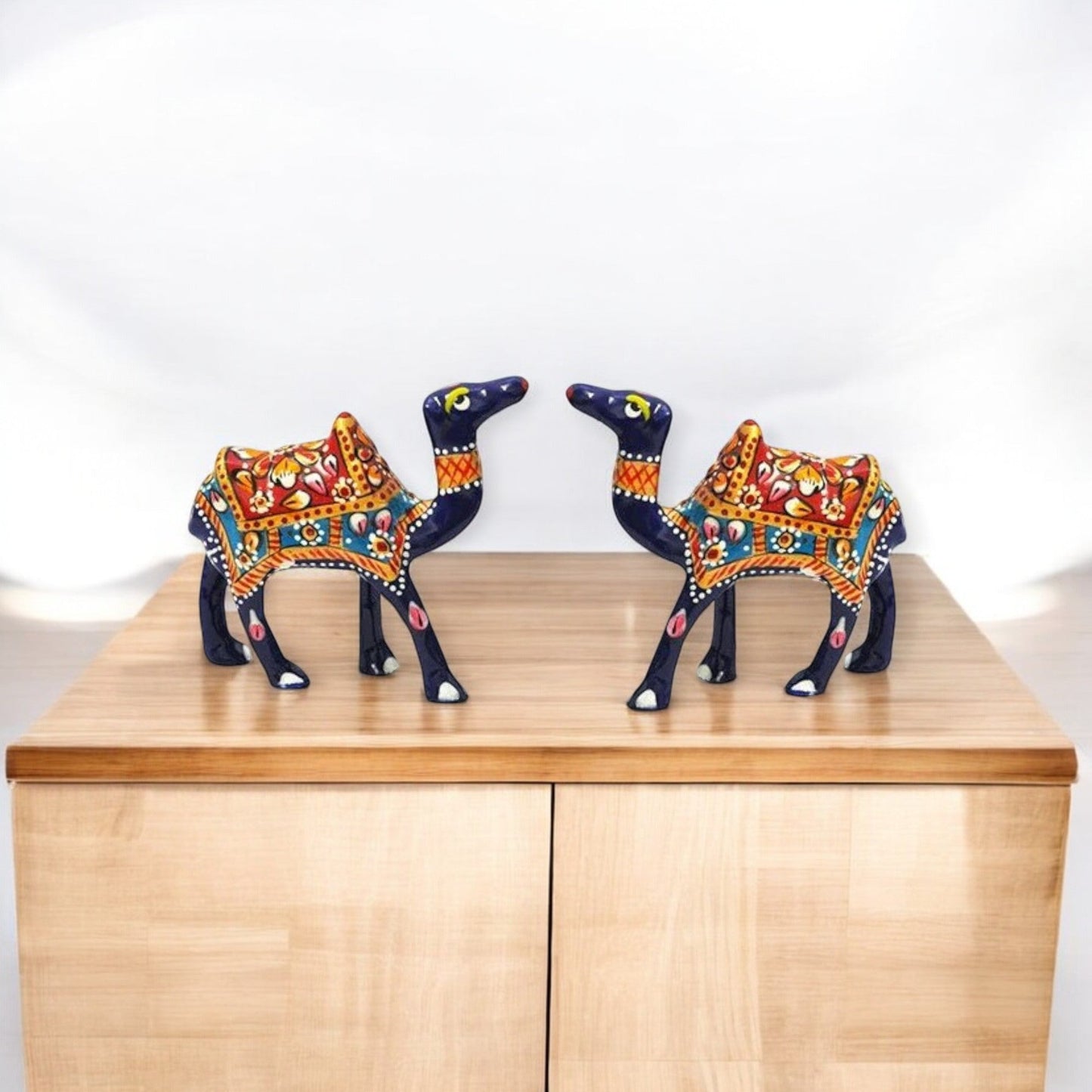 Beautiful Metal Camel Figurine - 1 Pair