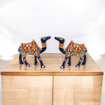 Beautiful Metal Camel Figurine - 1 Pair