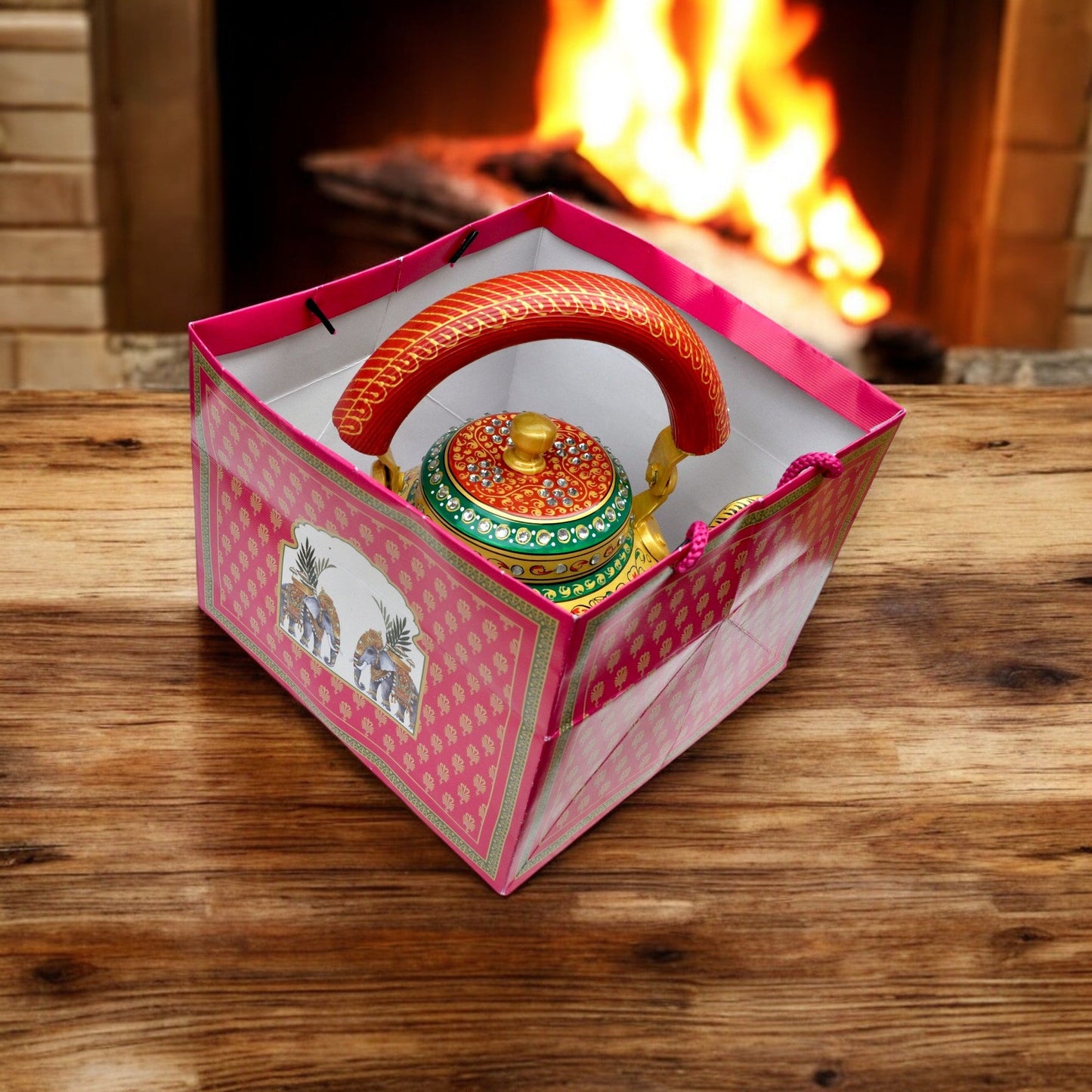 Decorative Aluminum Painted Tea Kettle