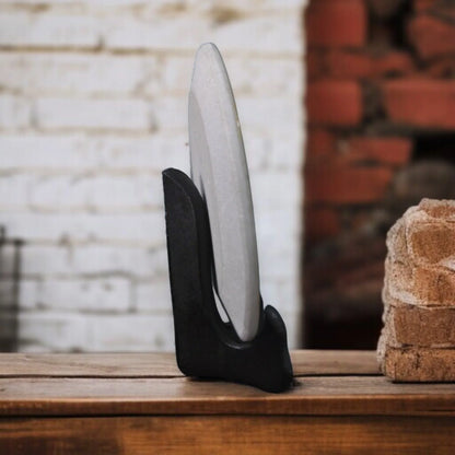 Marbel Round Krishan Plate With Wood Stand