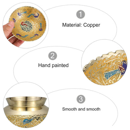 Beautiful Brass Dry Fruit Bowl Bidri Work Decorative set of 2 pc