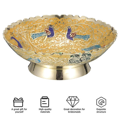 Beautiful Brass Dry Fruit Bowl Bidri Work Decorative set of 2 pc