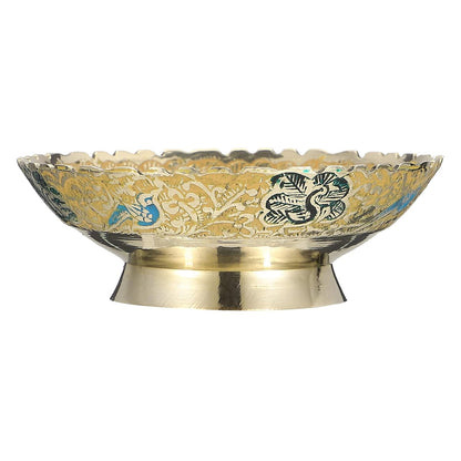 Beautiful Brass Dry Fruit Bowl Bidri Work Decorative set of 2 pc