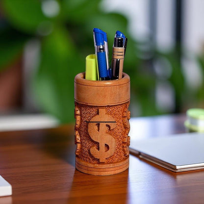 Wooden Designer Pen Holder Table Decor