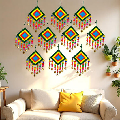 Colorfull Kite Hanging For Showpiece set of 10 Pc