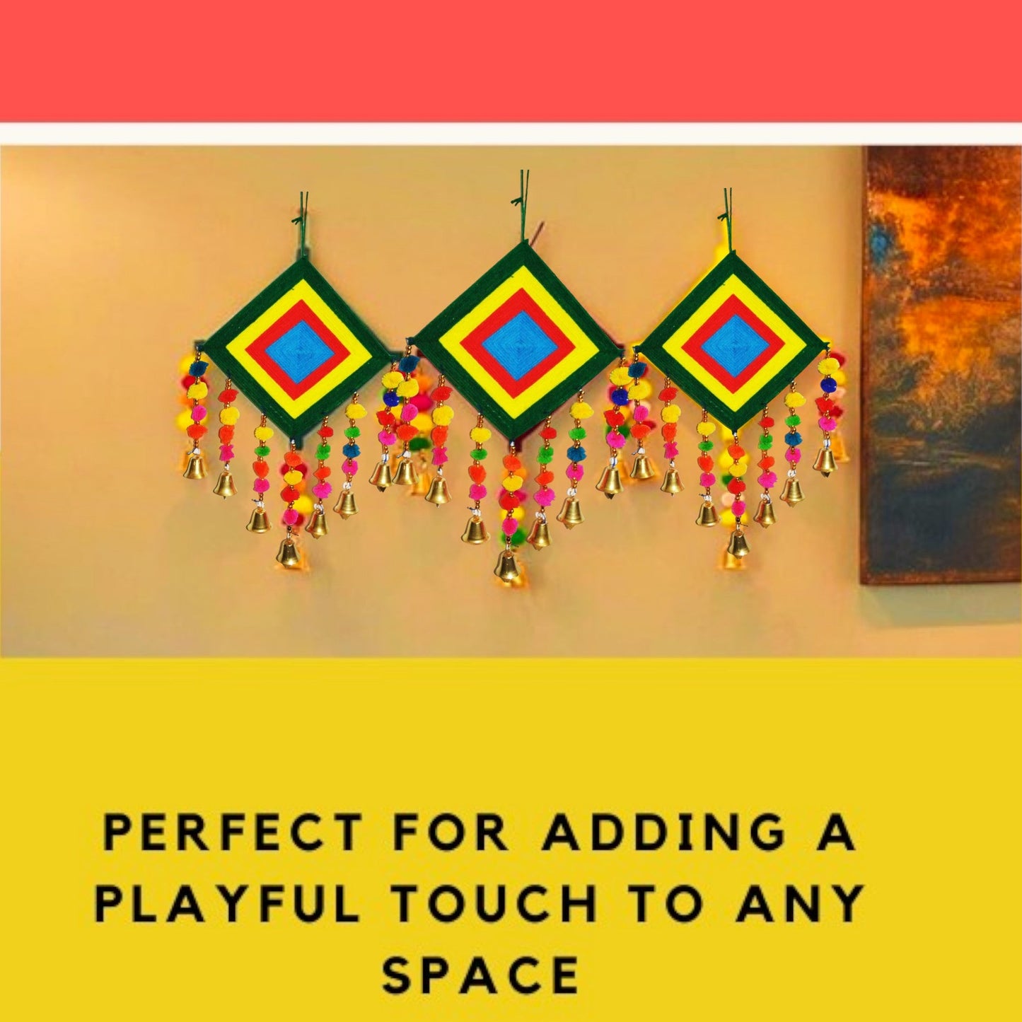 Colorfull Kite Hanging For Showpiece set of 10 Pc