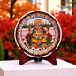 Marbel Round Ganesh Plate With Stand