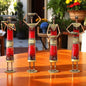 Iron Tribal Doll Tea Light Candle Holder Set of 4 Red