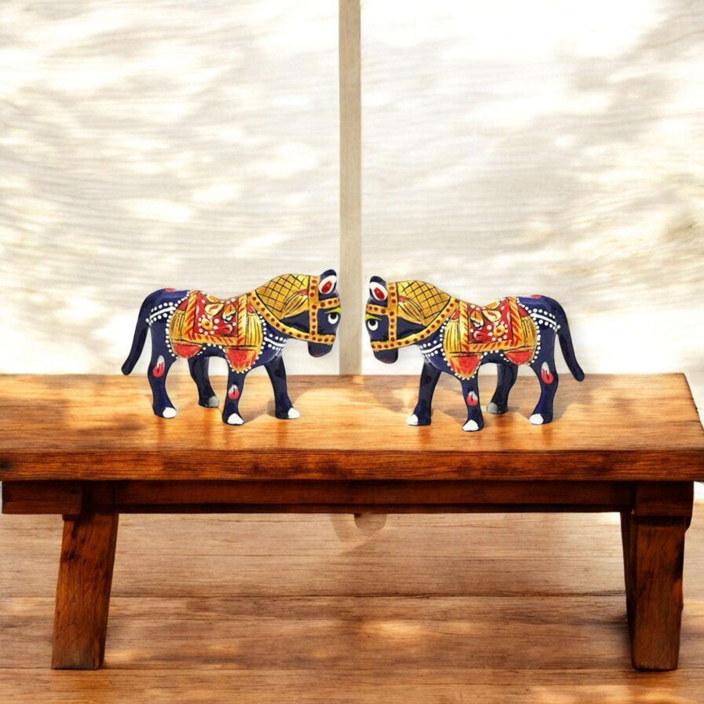 Meenakari Horse Handmade Metal - 1 Pair