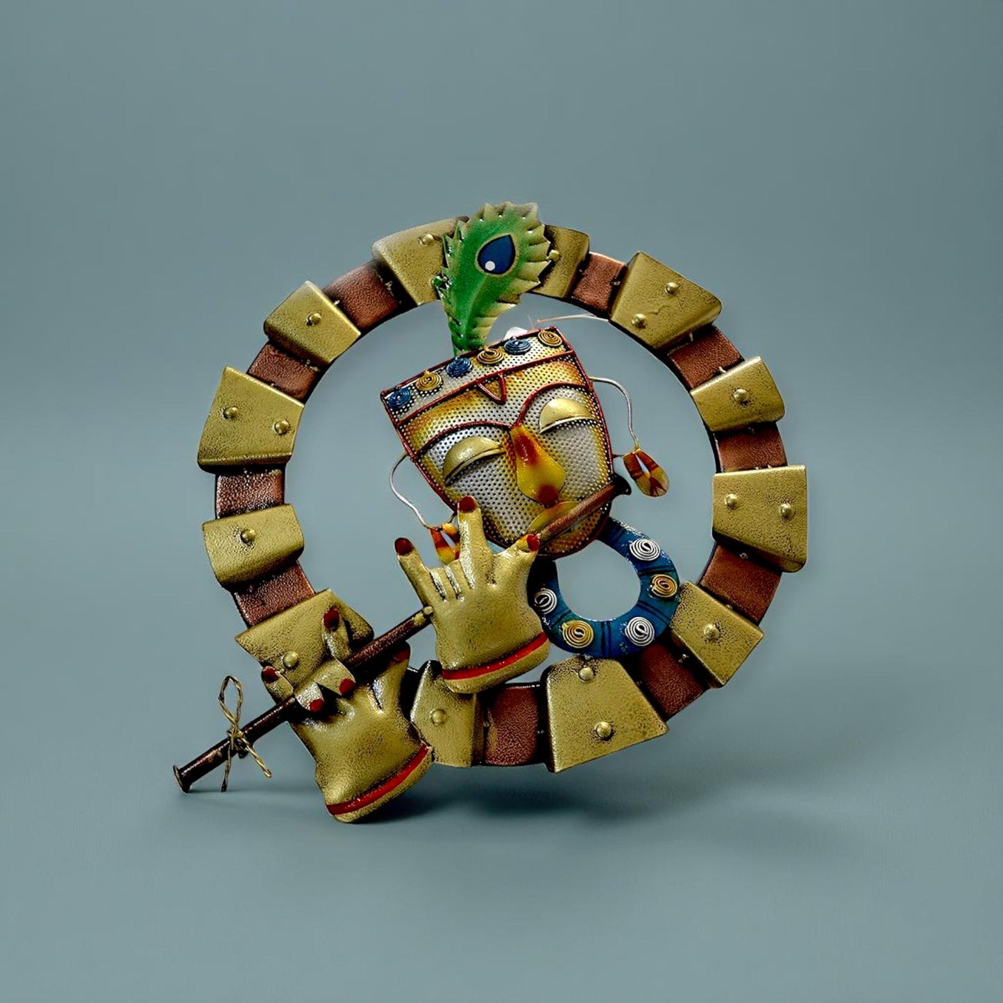 Metal Lord Krishna Wall Mounted Hanging