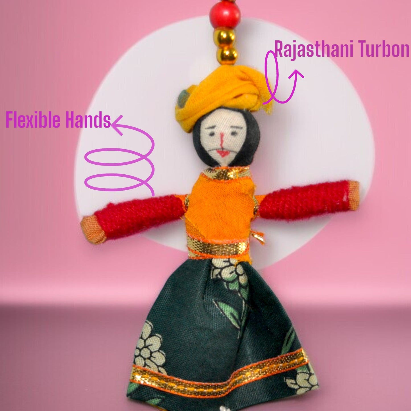 Wooden Puppets Hangings Door Set Of 2 pc