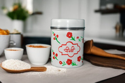 Hand Painted Steel Storage Container Set of three