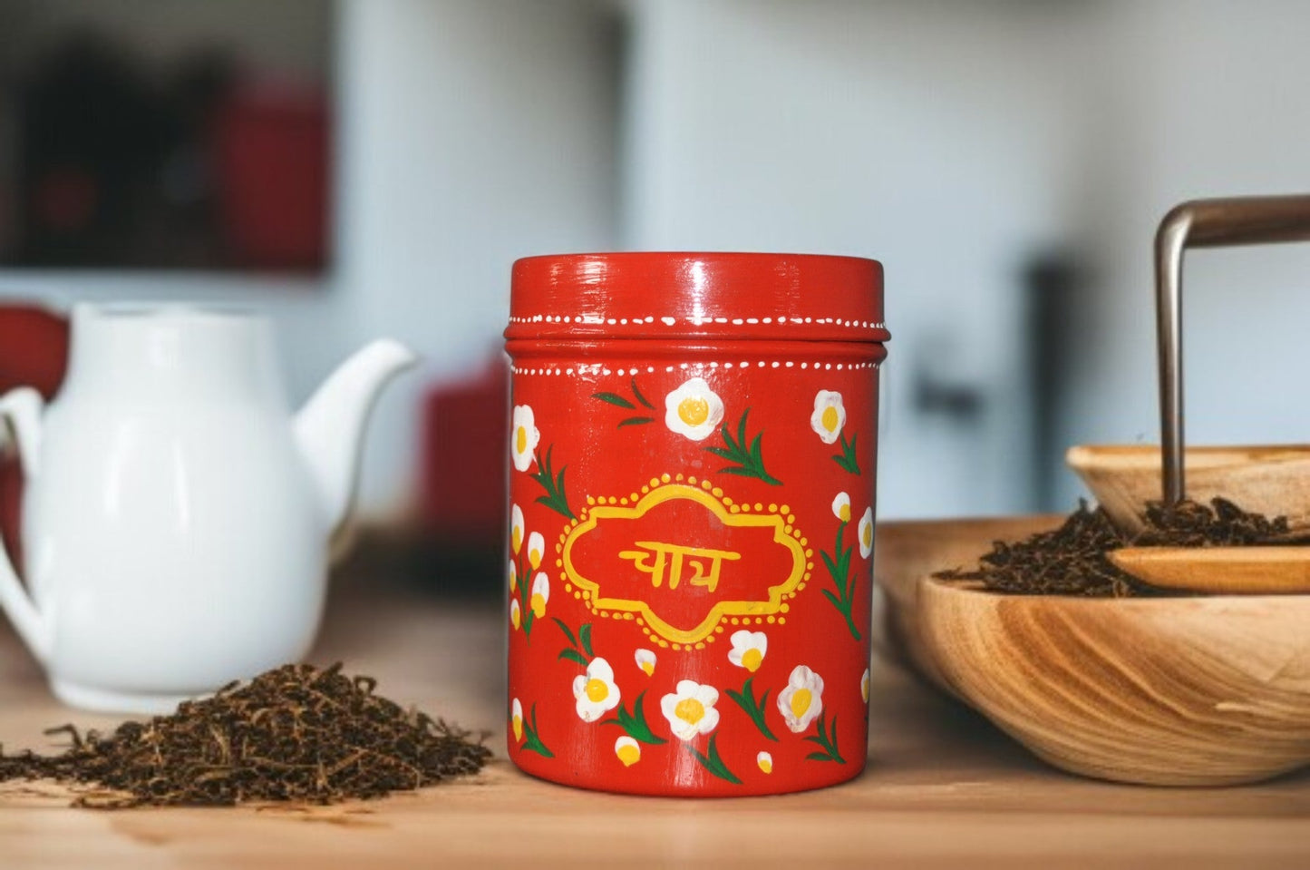 Hand Painted Steel Storage Container Set of three