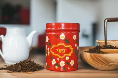 Hand Painted Steel Storage Container Set of three