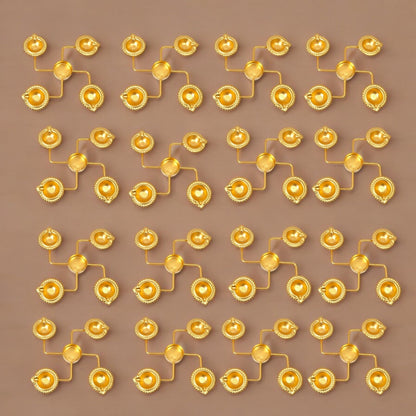 Diwali Antique Swastik Brass Diya