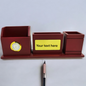 Wooden Desk Pen Holder With Clock Set of 30